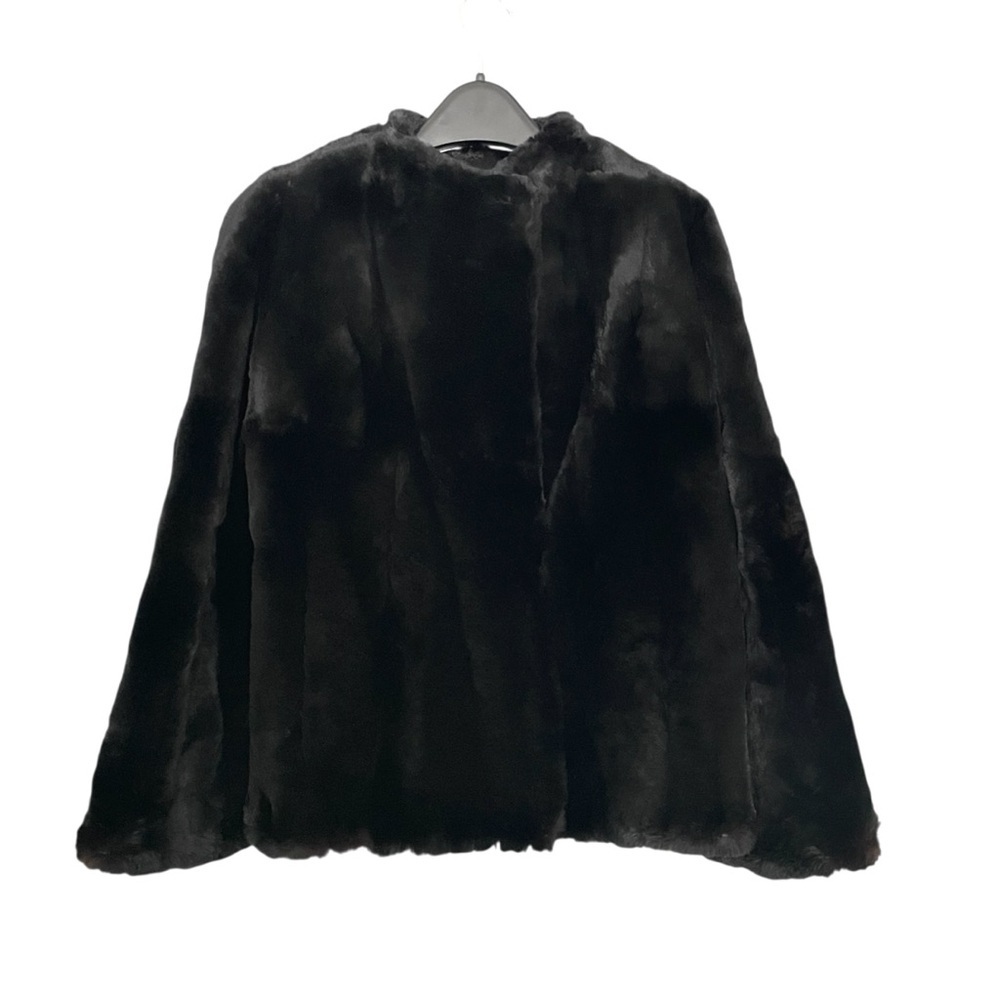 Vintage Mink Fur Jacket Black Bell Sleeves Small